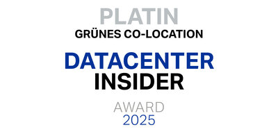 Auszeichnung: „Datacenter Insider Award 2025“ – Platin in der Kategorie „Grünes Co-Location“.